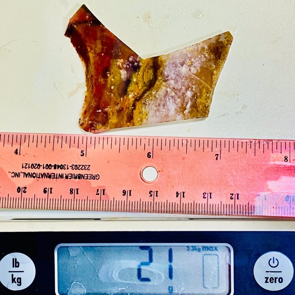 Graveyard Plume Agate Jasper Slab Slice Stone Cab Cabbing Desert Rough - Picture 7 of 7